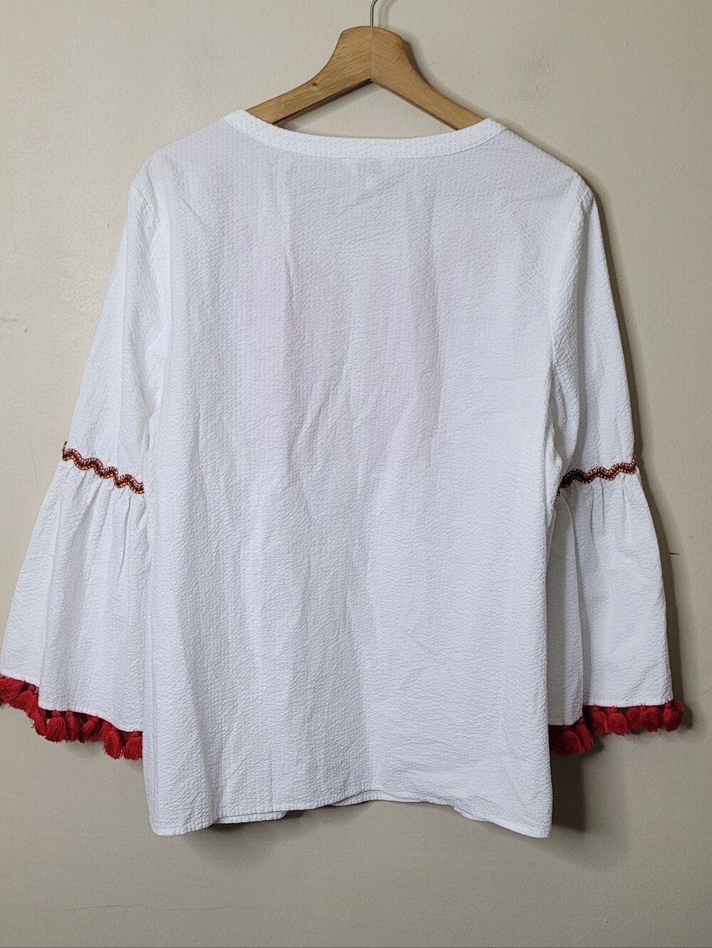 Crown & Ivy Embroidered Tassel Top - Picture 5 of 7